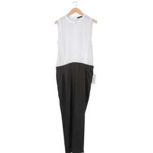 Zara White & Olive Green Cutout Jumpsuit